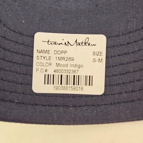 TravisMathew Dopp Blue Baseball Cap S/M Mood Indigo Cotton/Poly Blend USA Design - Picture 7 of 13